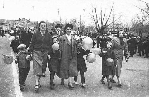 
Демонстрация в Бельцах примерно в 1960 г.